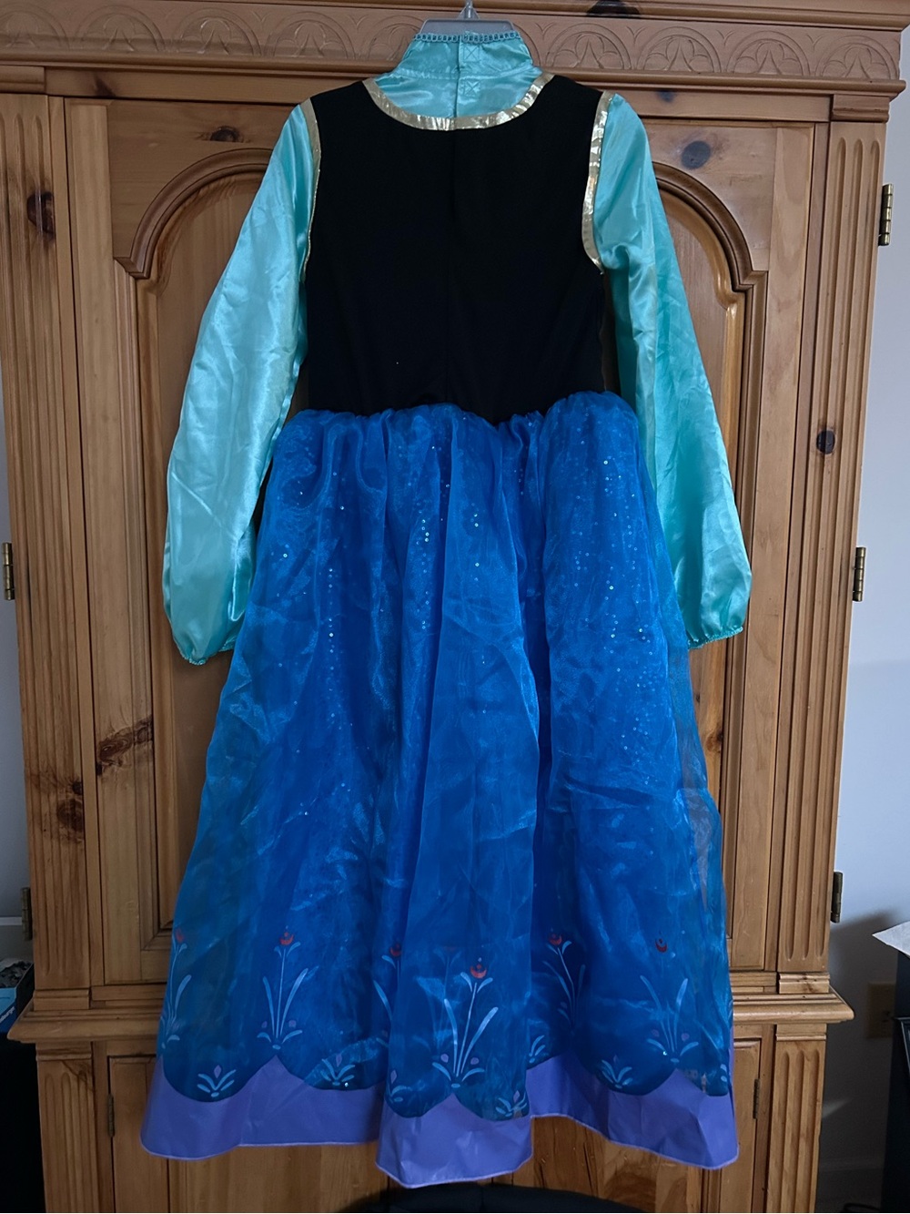 Disney store frozen 1 princess Anna costume with cape size 13/14 older big girl - Picture 8 of 8